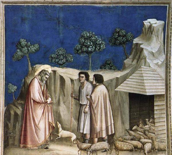 GIOTTO di Bondone Joachim among the Shepherds China oil painting art